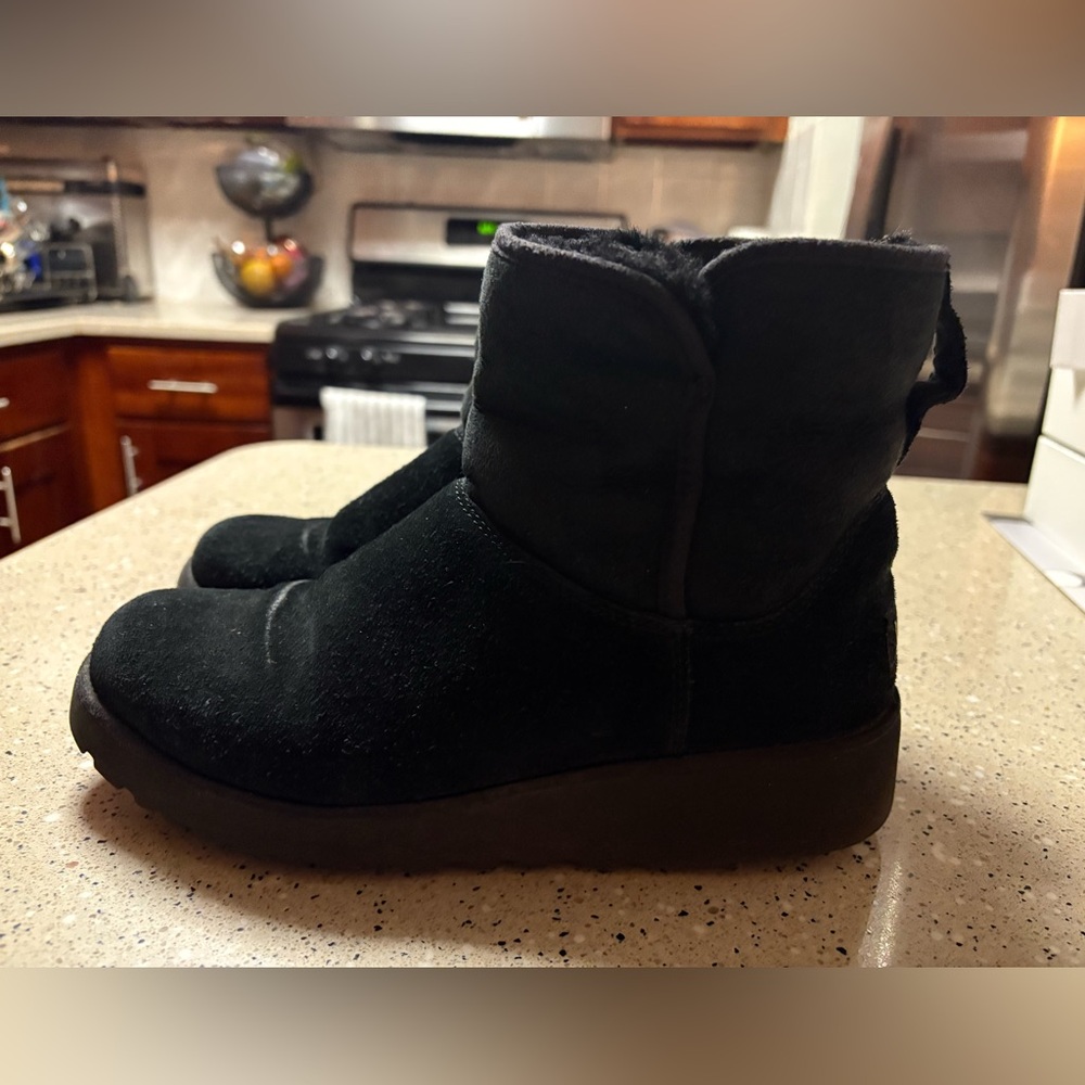 Black wedge UGG boots, Size 8